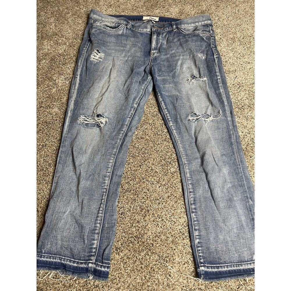 DITTOS Womens Mid Rise Cropped Distressed Jeans Stretch SOFT! Size 32